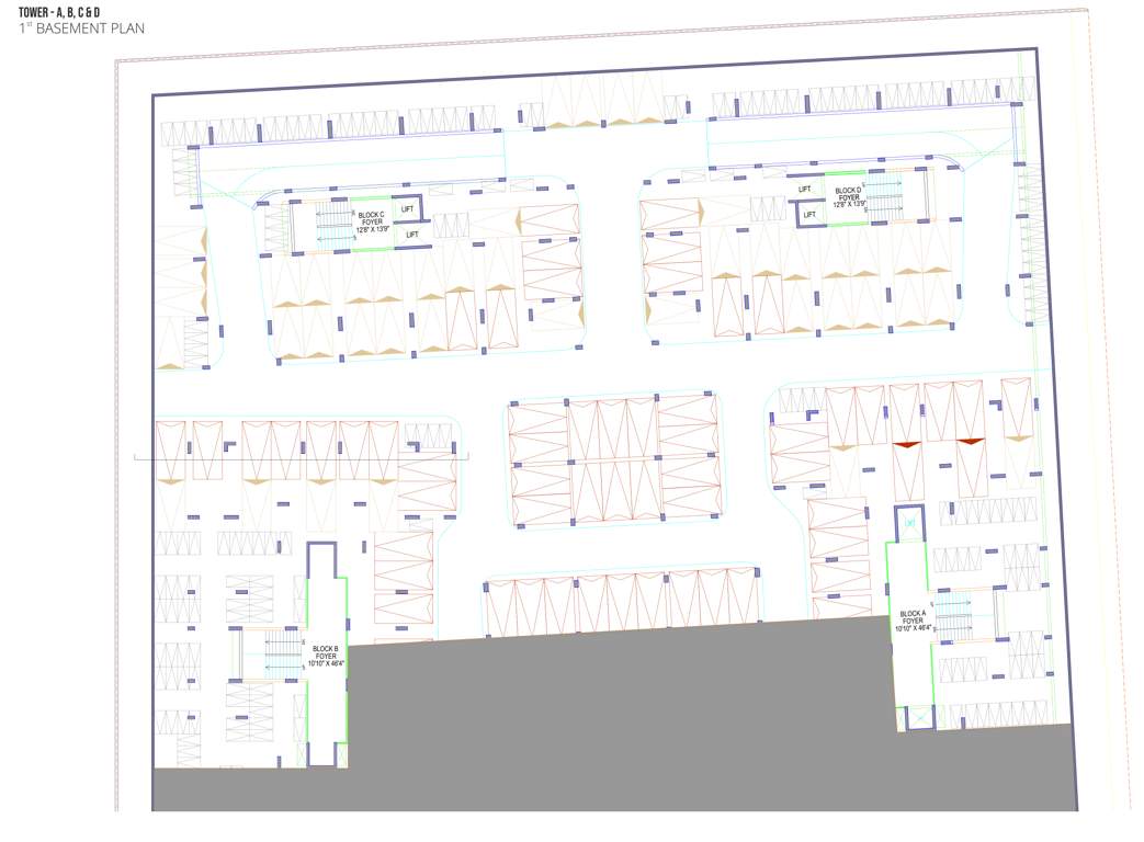  r k highstreet A Cluster Plan for basment Floor Plan