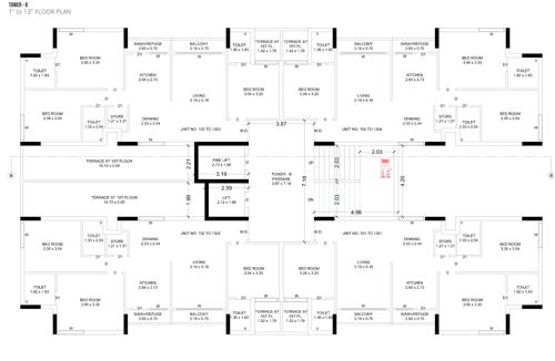 B Cluster Plan from 1st to 13th Floor r-k-highstreet B Cluster Plan from 1st to 13th Floor