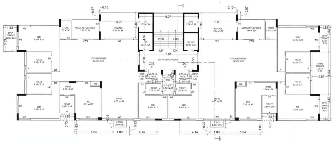  urbana gardens Wing A Cluster Plan