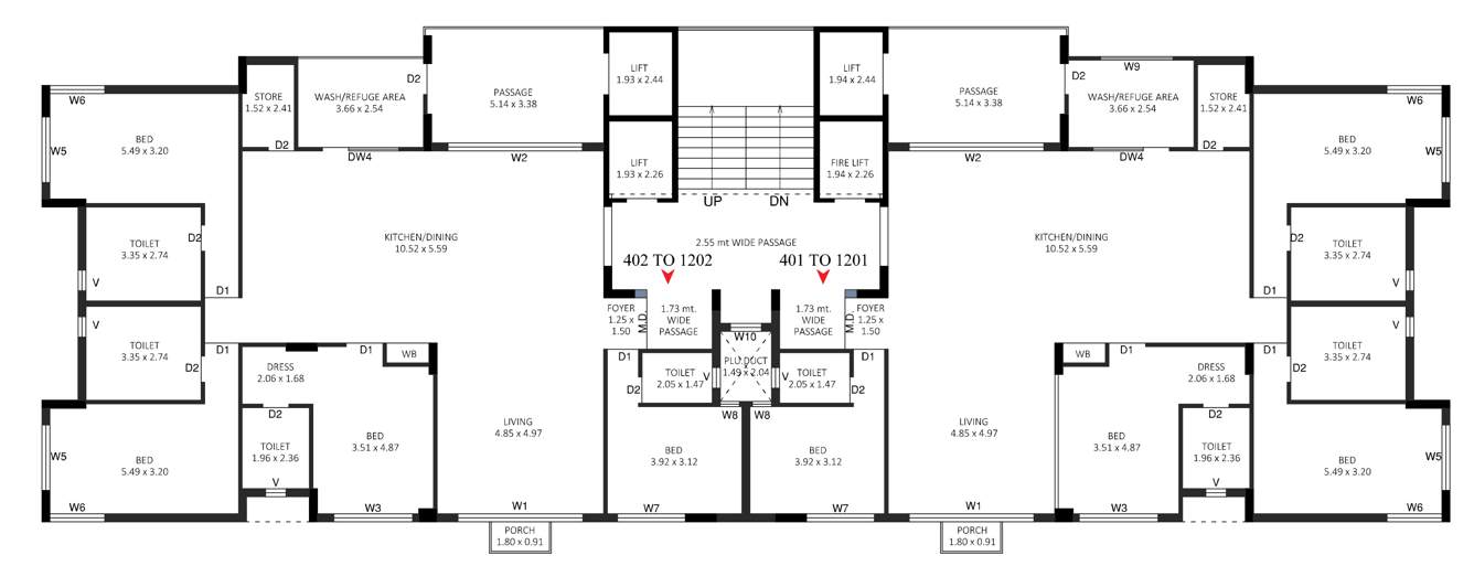  urbana gardens Wing A Cluster Plan