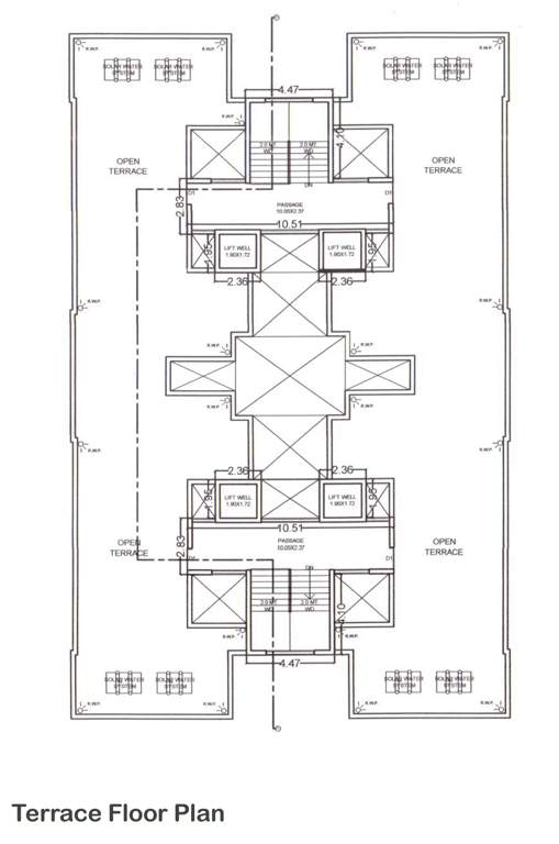  srushti Tower B Cluster Plan for Terrace Floor