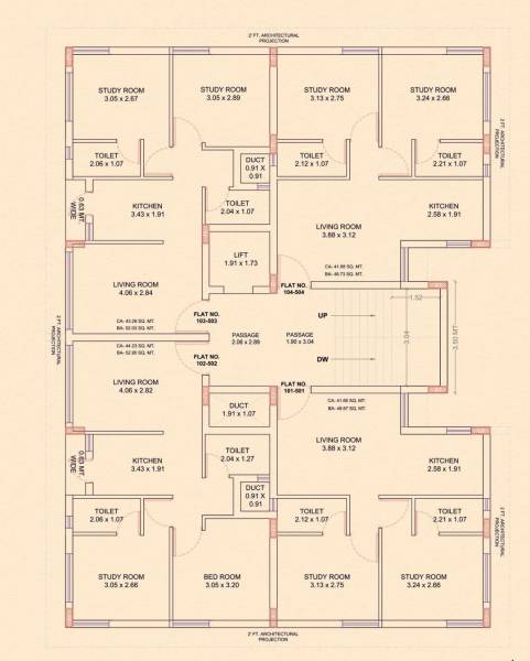  pragnay Pragnay Cluster Plan from 1st to 5th Floor