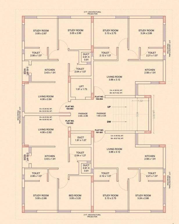  pragnay Pragnay Cluster Plan from 1st to 5th Floor