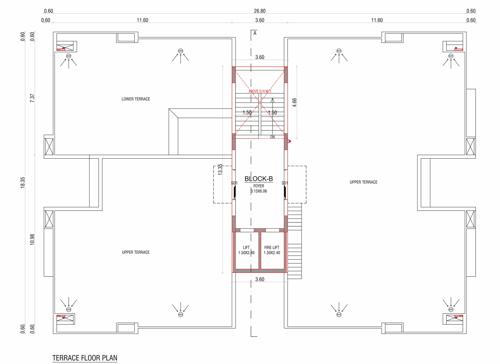 zainab-residency Tower B Cluster Plan for tarrace Floor