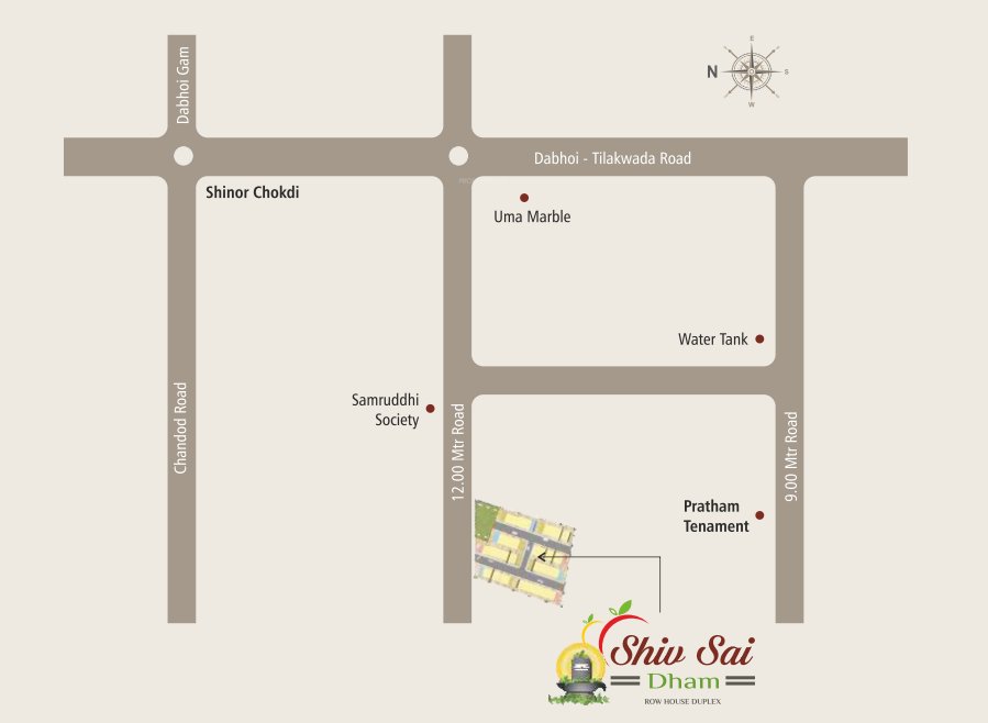  shiv sai dham Location Plan