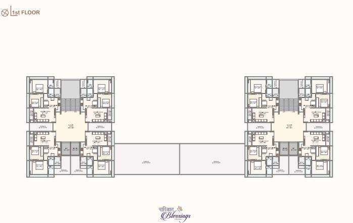  paarijat blessings Tower A B Cluster Plan for 1st Floor