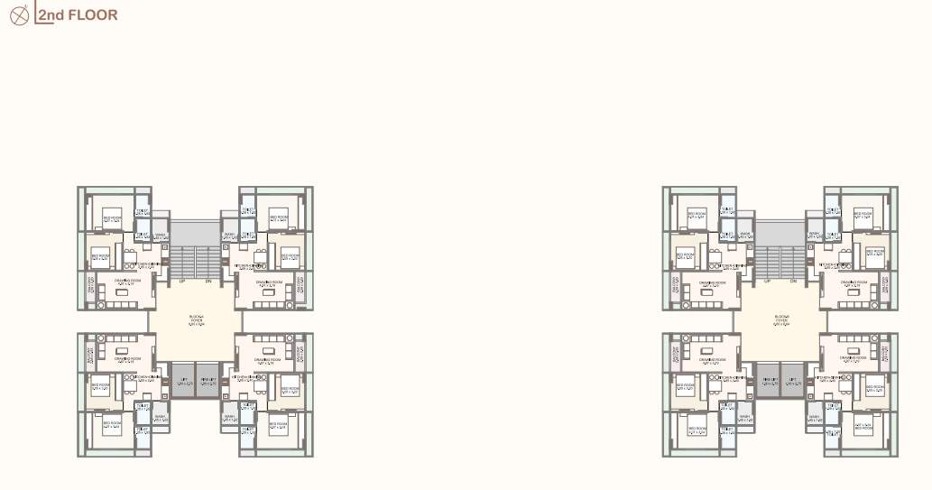  paarijat blessings Tower A B Cluster Plan for 2nd Floor