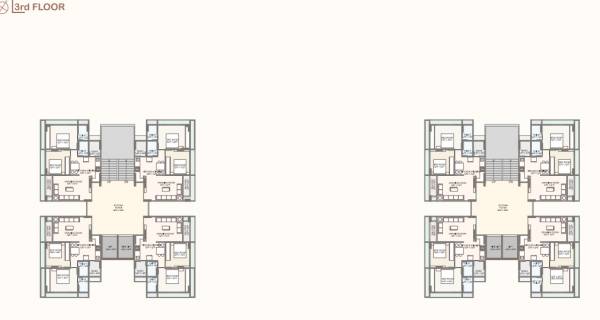  paarijat-blessings Tower A B Cluster Plan for 3rd Floor