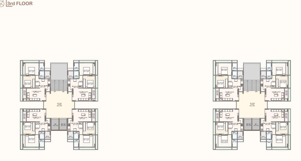  paarijat blessings Tower A B Cluster Plan for 3rd Floor