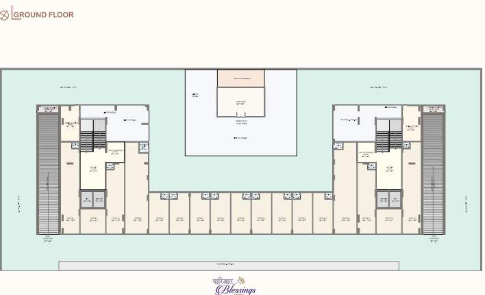  paarijat blessings Tower A B Cluster Plan for ground Floor