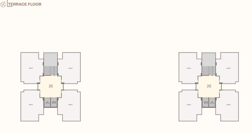  paarijat blessings Tower A B Cluster Plan for tarrace Floor
