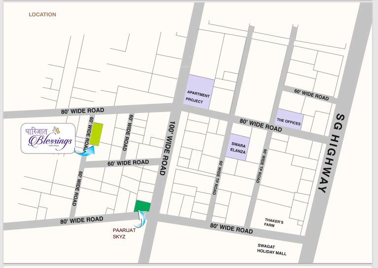 paarijat blessings Location Plan