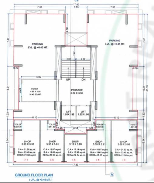  sankalp-heights Tower A Cluster Plan for ground Floor