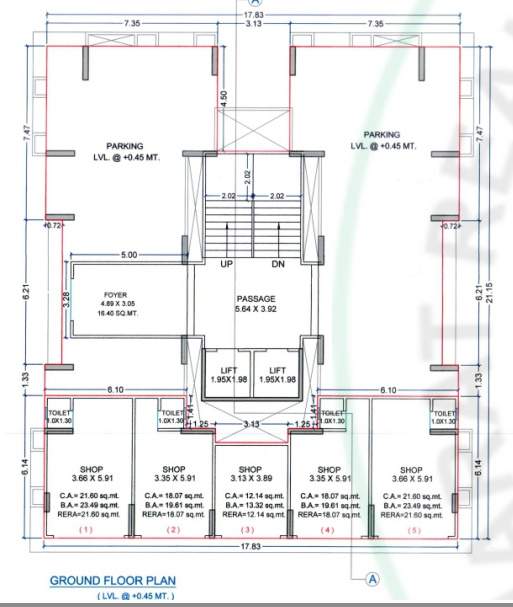  sankalp heights Tower A Cluster Plan for ground Floor