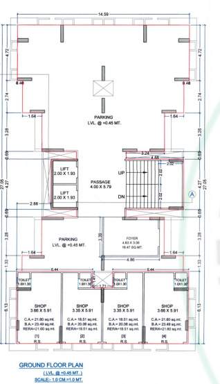  sankalp heights Tower B Cluster Plan for ground Floor