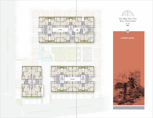  sculpture Tower A to F Cluster Plan for Odd Floor