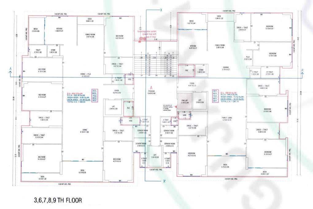  paloma pride A Cluster Plan from 3rd to 9th Floor