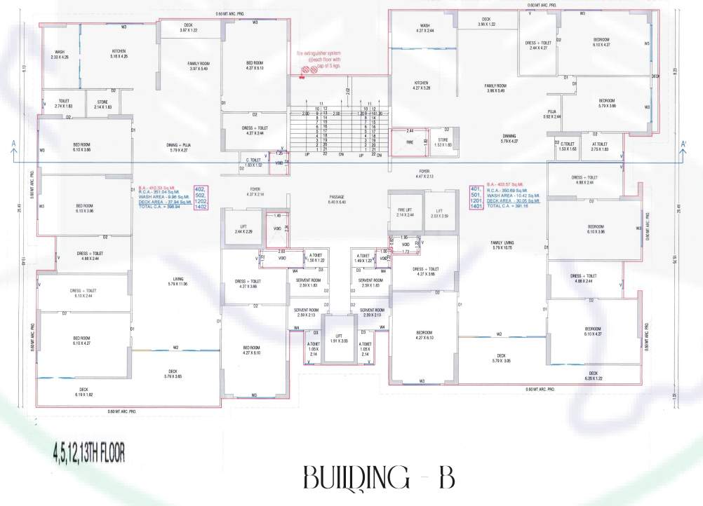  paloma pride B Cluster Plan from 4th to 13th Floor