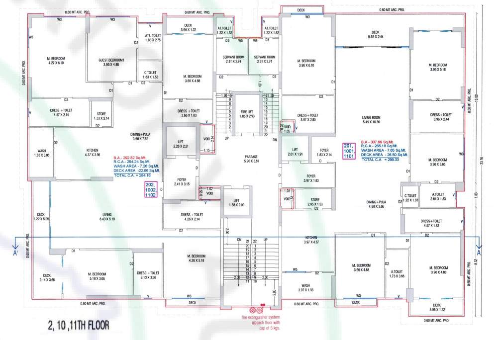 paloma pride C Cluster Plan from 2nd to 11th Floor