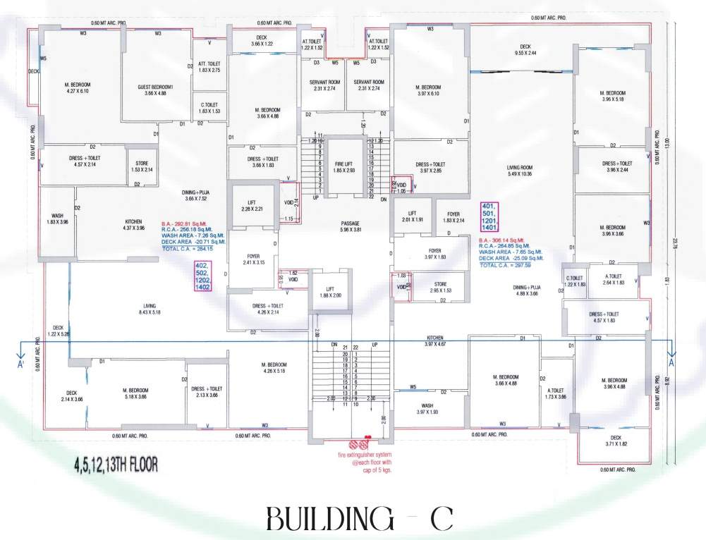  paloma pride C Cluster Plan from 4th to 13th Floor