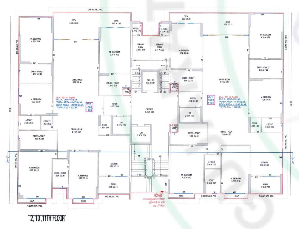  paloma pride D Cluster Plan from 2nd to 11th Floor