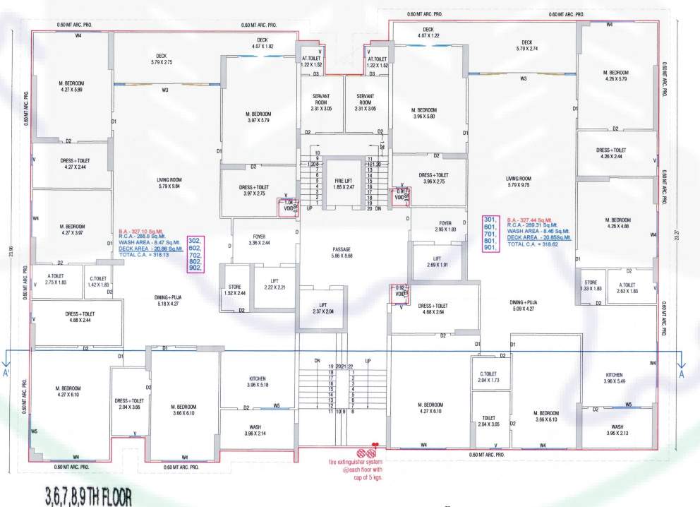  paloma pride D Cluster Plan from 3rd to 9th Floor
