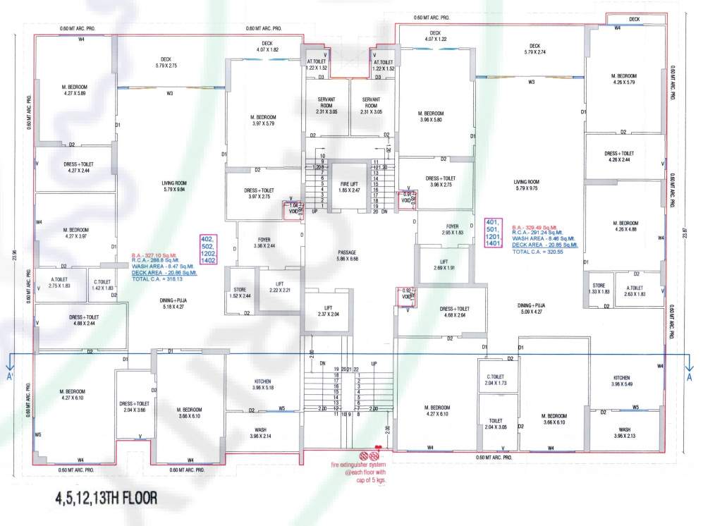  paloma pride D Cluster Plan from 4th to 13th Floor