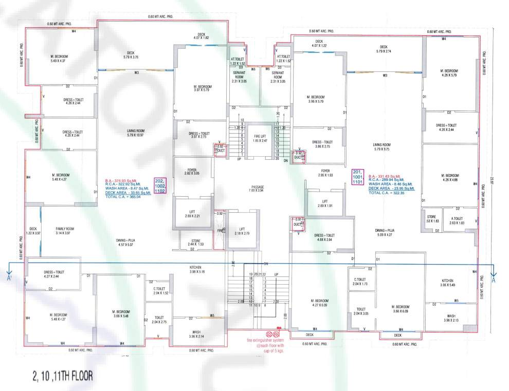  paloma pride F Cluster Plan from 2nd to 11th Floor