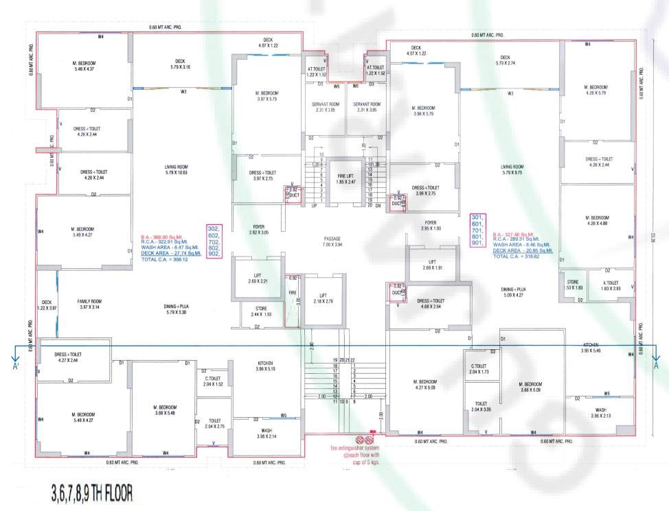  paloma pride F Cluster Plan from 3rd to 9th Floor
