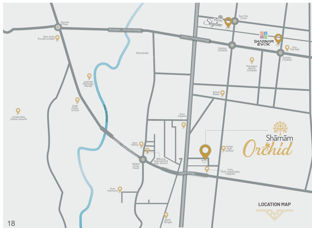 sharnam orchid Location Plan