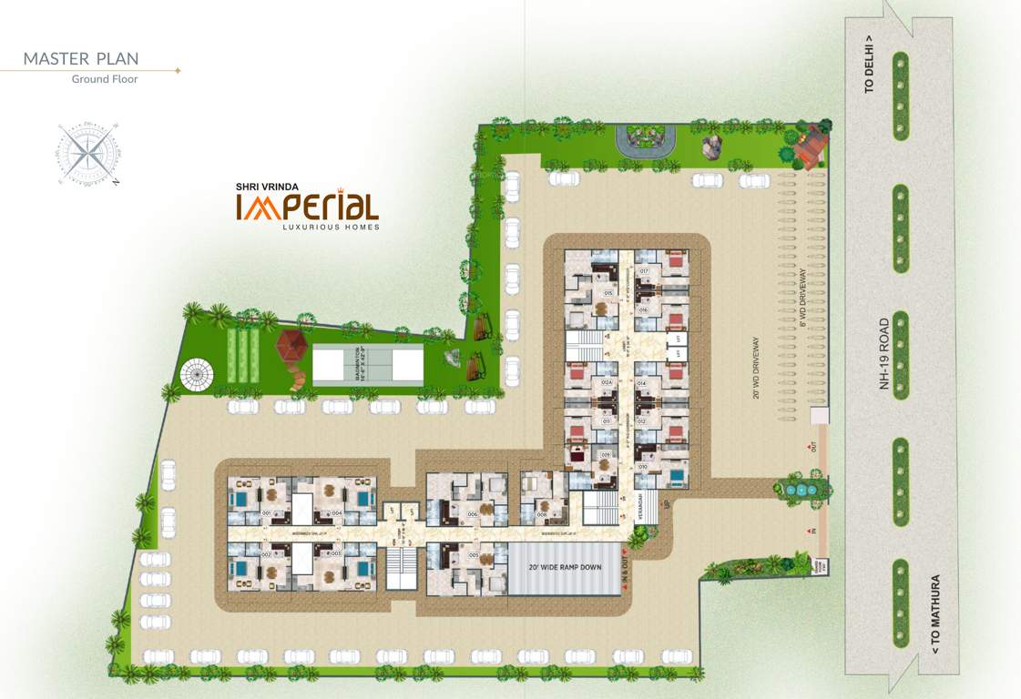 shri vrinda imperial Shri Vrinda Imperial Cluster Plan for ground Floor
