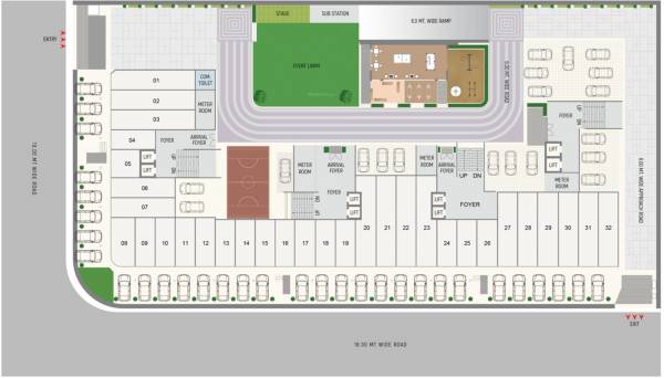  akshar-anant Block A Cluster Plan for ground Floor