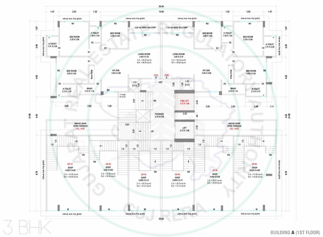  aangan Block A Cluster Plan for 1st Floor