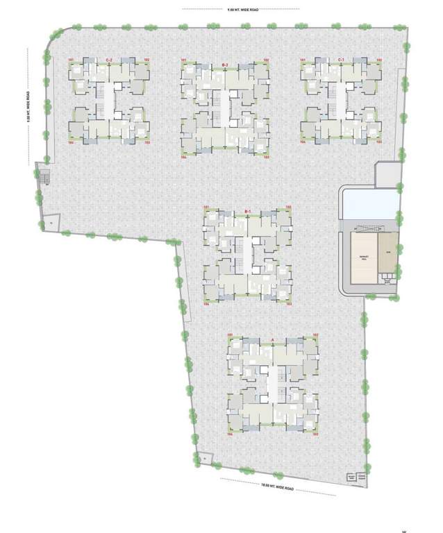  satva Tower  A1 Cluster Plan for ground Floor