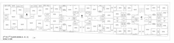  shilp Wing A B C Cluster Plan for 2nd Floor