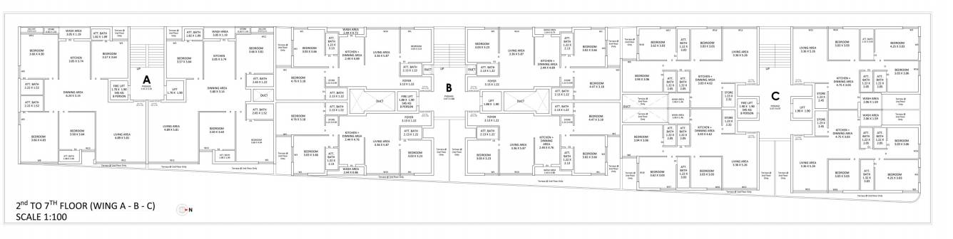  shilp Wing A B C Cluster Plan for 2nd Floor