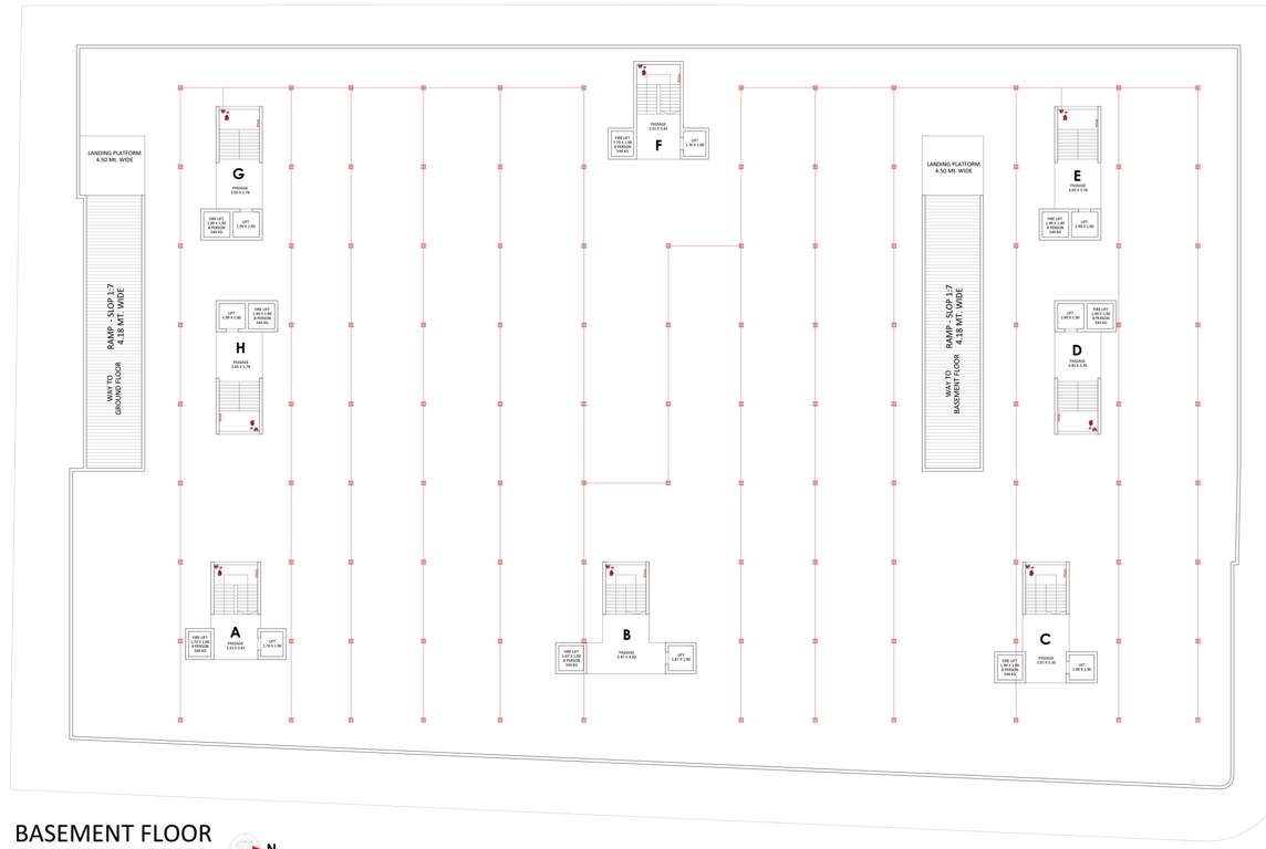  shilp Wing A B C D E F G H Cluster Plan for besementFloor