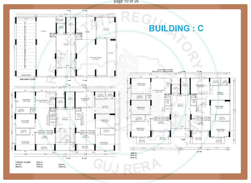  santorini seven Block C Cluster Plan from 1st to 10th Floor