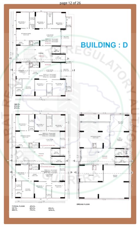  santorini seven Block D Cluster Plan from 1st to 10th Floor