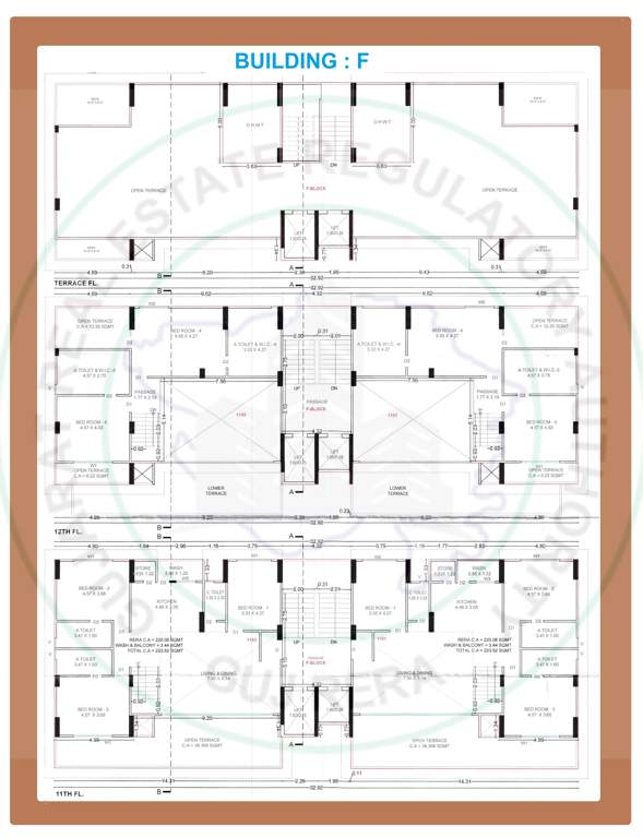  santorini seven Block F Cluster Plan from 11th to 12th Floor