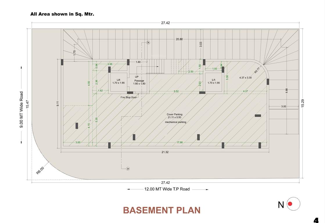  icon Flora Realty Cluster Plan for Basement Plan