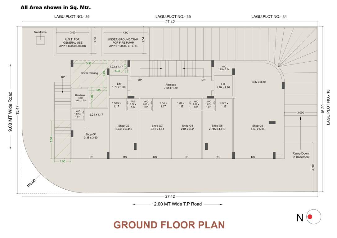  icon Flora Realty Cluster Plan for ground Floor