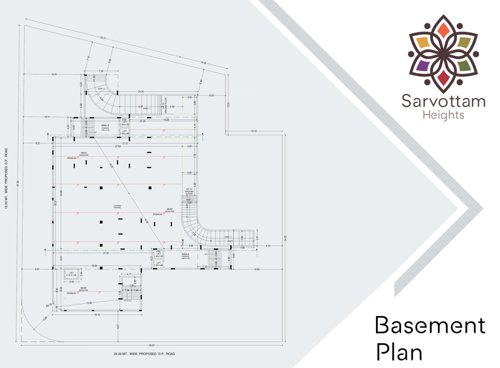 Wing A B Cluster Plan for besement Floor sarvottam-heights Wing A B Cluster Plan for besement Floor
