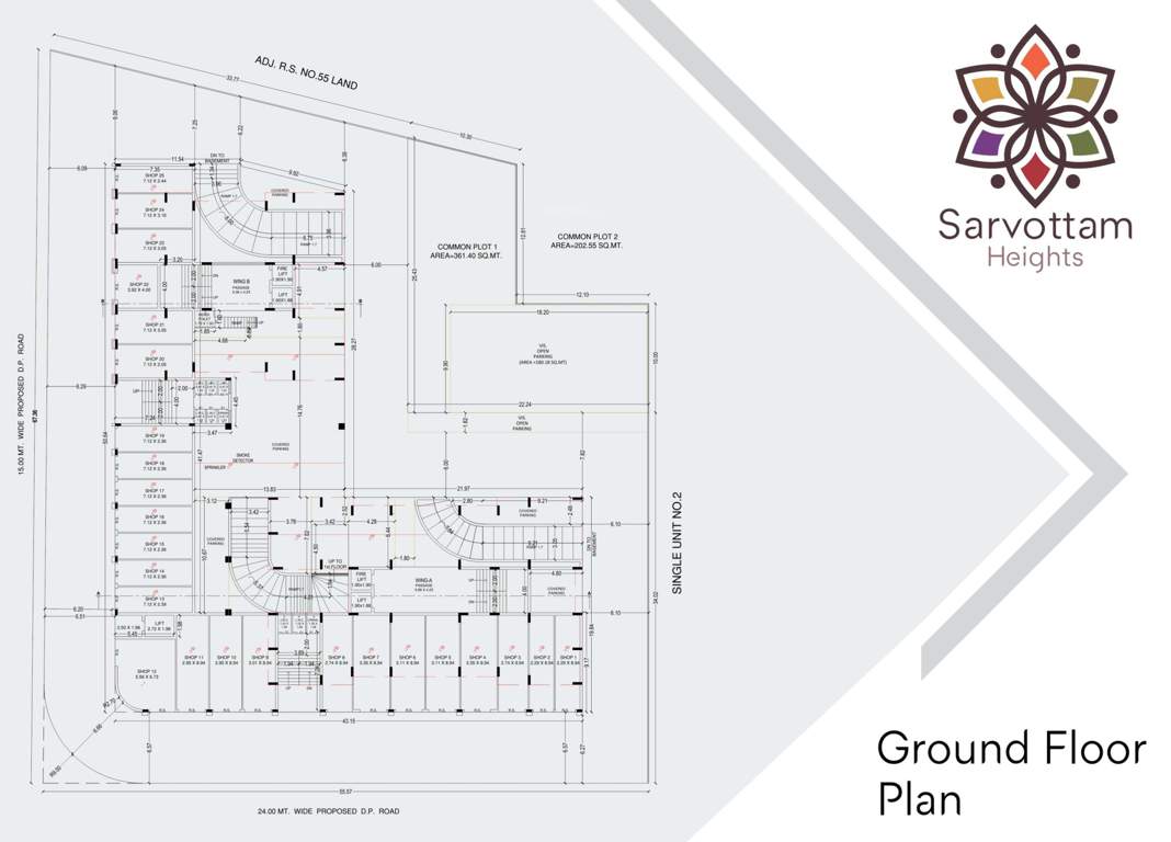 sarvottam heights Wing A B Cluster Plan for ground Floor