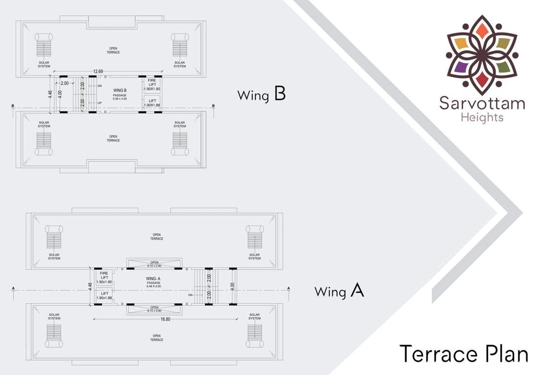  sarvottam heights Wing A Cluster Plan fortarraceFloor