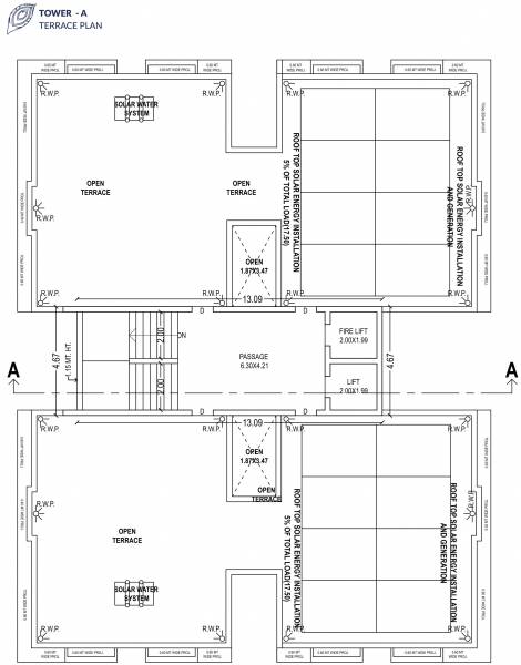 Tower A Cluster Plan For Terrace krishna-palace Tower A Cluster Plan For Terrace