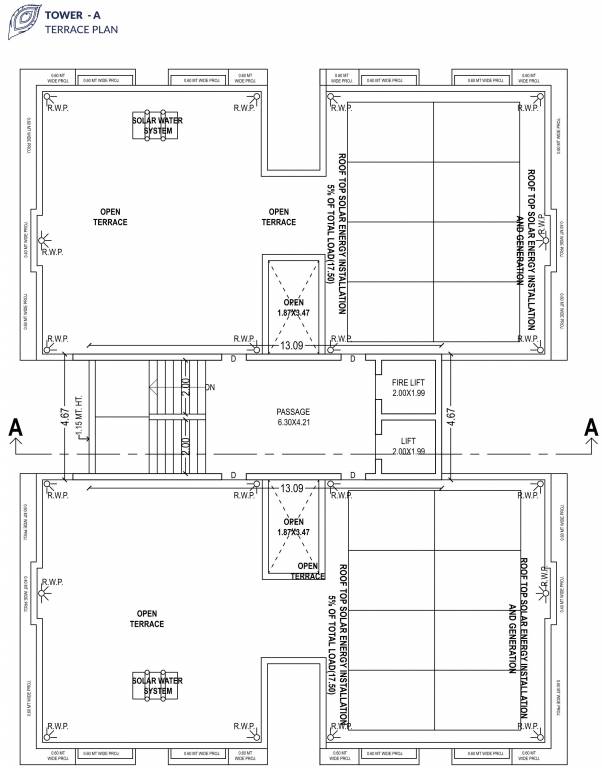  krishna palace Tower A Cluster Plan For Terrace