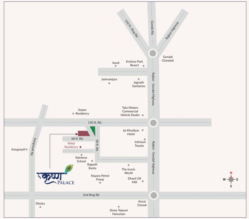  krishna palace Location Plan