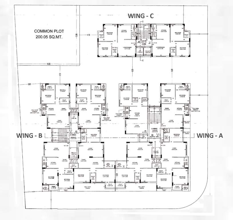 vraj akshar Tower A Cluster Plan