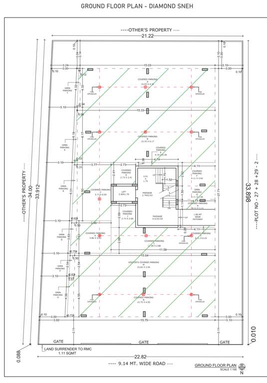  diamond sneh sagar Diamond Sneh Cluster Plan for ground Floor